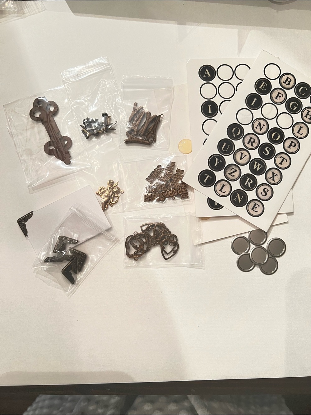 Bundles/ Mixed Metal Junk Journal Charms and Hardware